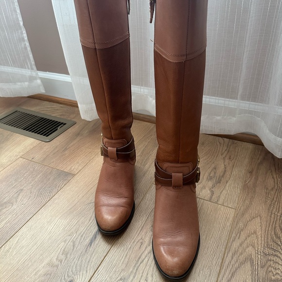 Franco Sarto two-tone, low heel leather riding boots! - Picture 3 of 6